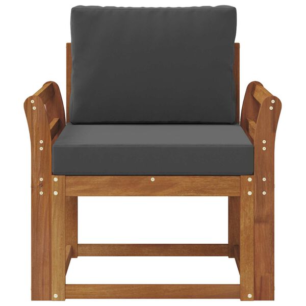 vidaXL Udend&oslash;rs sofa Soli Akacietr&aelig; og polyester Naturfarvet