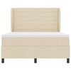 vidaXL Box spring seng med madras Creme 140 x 190 cm Stof
