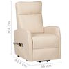 vidaXL løftestol med massagefunktion stof cremefarvet