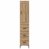 vidaXL Highboard Artisan Egetr&aelig; 34,5 x 34 x 180 cm Konstrueret tr&aelig;