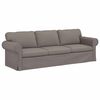 vidaXL Sofa 2 pcs Gr&aring;brun 245 x 82 x 80 cm Stof
