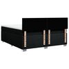 vidaXL kontinentalseng med madras 200x200 cm stof sort