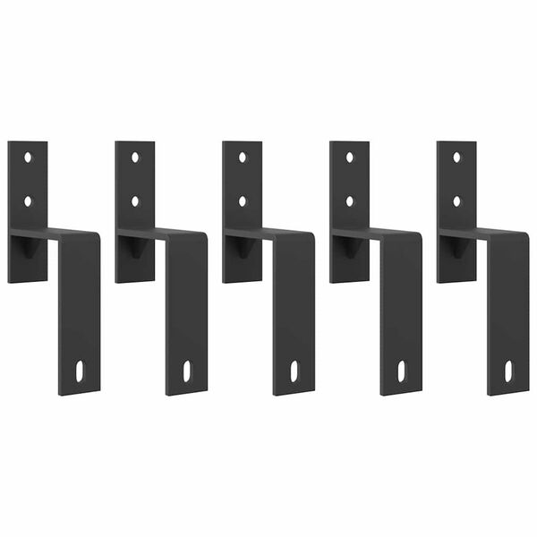 vidaXL skinnesæt til skydedør 183 cm stål sort