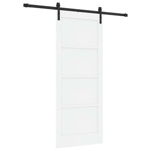 vidaXL Skyded&oslash;r 83 x 202 cm Massivt fyrretr&aelig; Hvid og sort