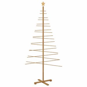 vidaXL Tr&aelig; juletr&aelig; med stativ Brun 210 cm Bambus