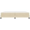vidaXL Box spring seng med madras Creme 200 x 200 cm Stof