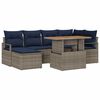 vidaXL Havesofa S&aelig;t 7 stk. Gr&aring; polyrattan