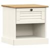 vidaXL sengebord VIGO 42x35x42 cm massivt fyrretr&aelig; hvid