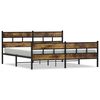 vidaXL sengeramme uden madras 193x203 cm metal r&oslash;get egetr&aelig;sfarve