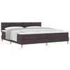 vidaXL Box spring seng med pude M&oslash;rk Brun 200 x 200 cm Stof
