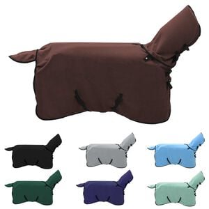 vidaXL Hestet&aelig;ppe M&oslash;rkebrun Polyester