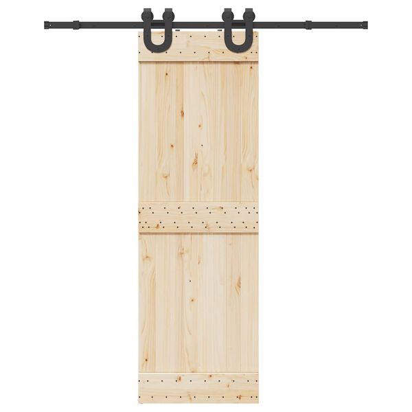 vidaXL skinnesæt til skydedør 183 cm stål sort