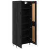 vidaXL Highboard 2 pcs Sort eg Konstrueret tr&aelig;