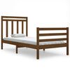 vidaXL sengeramme 90x200 cm massivt tr&aelig; gyldenbrun
