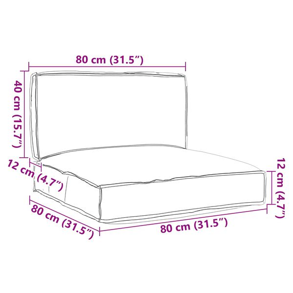 vidaXL Palle Pudesæt 2 pcs Antracit Oxford stof