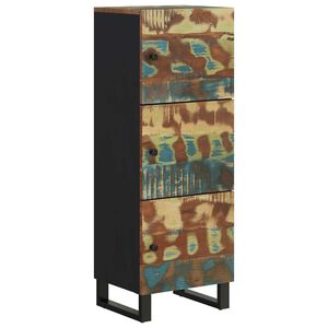 vidaXL skab med 3 l&aring;ger 40x33x110 cm massivt genbrugstr&aelig; og jern