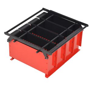 vidaXL briketpresser til papir 38x31x18 cm sort og r&oslash;d