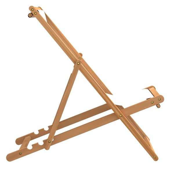 vidaXL d&aelig;kstol 56x105x96 cm teak cremefarvet