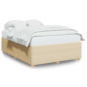 vidaXL sengeramme uden madras 140x190 cm stof cremefarvet