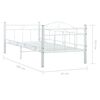 vidaXL stel til daybed 90x200 cm metal hvid