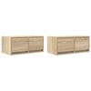 vidaXL tv-borde 2 stk. 60x31x25,5 cm konstrueret tr&aelig; sonoma-eg