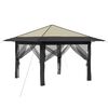 vidaXL Gazebo med 4 Sider 3,3 x 3,3 m Creme og antracit