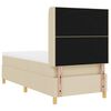 vidaXL Box spring seng med madras med LED Creme 90 x 190 cm Stof