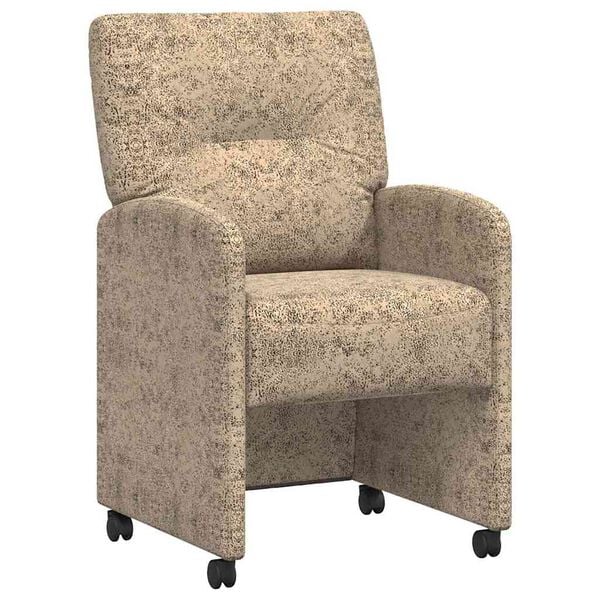 vidaXL Spisebordsstole med hjul med hjul 2 pcs Lysegrå 57 x 67 x 95 cm