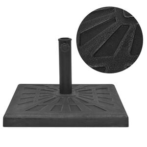 vidaXL parasolfod resin firkant sort 12 kg