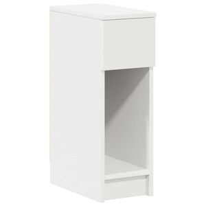 vidaXL sengebord med skuffe 20x36x60 cm hvid