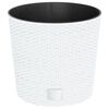 vidaXL plantekrukke 15/15,3 l udtagelig indsats PP rattanlook hvid