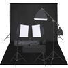 vidaXL fotostudies&aelig;t med lampes&aelig;t og baggrund