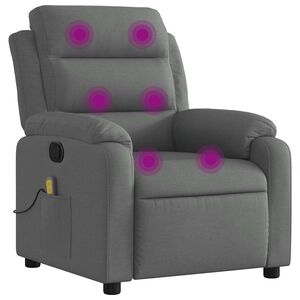 vidaXL massagestol stof m&oslash;rkegr&aring;