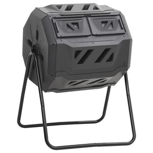 vidaXL kompostbeholder til have 73x64x95 cm 160 l sort