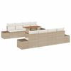 vidaXL Havesofa S&aelig;t 9 stk. Beige Poly rattan