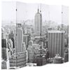 vidaXL foldbar rumdeler 228 x 170 cm New York by Day sort og hvid