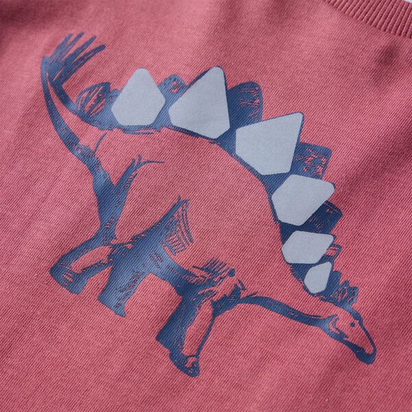 Lang&aelig;rmet T-shirt til b&oslash;rn str. 116 m&oslash;rker&oslash;d