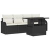 vidaXL Havesofa S&aelig;t 5 stk. Sort Poly rattan