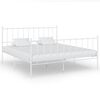 vidaXL sengestel 140x200 cm metal hvid