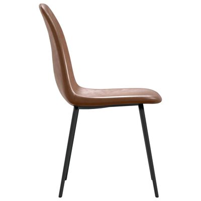 vidaXL spisebordsstole 4 stk. 45x53,5x83 cm blankt kunstlæder brun