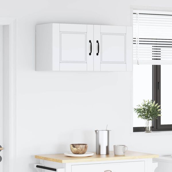 vidaXL K&oslash;kkenskab med hylde Hvid 80 x 31 x 40 cm Konstrueret tr&aelig;