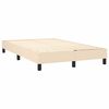 vidaXL Boxspring sengeramme Creme 120x200 cm Stof