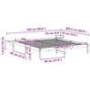 vidaXL Sengestel Voks brun 200 x 200 cm Massiv fyrretr&aelig;