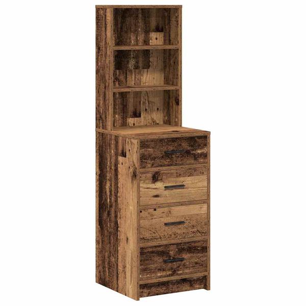 vidaXL Highboard Gammelt tr&aelig; 40 x 41 x 135 cm Konstrueret tr&aelig;