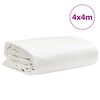 vidaXL presenning 4x4 m 650 g/m&sup2; hvid