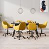 vidaXL drejelige spisebordsstole 6 stk. fl&oslash;jl sennepsgul