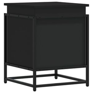 vidaXL opbevaringsboks med l&aring;g 40x40x51,5 cm konstrueret tr&aelig; sort