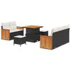 vidaXL Havesofa S&aelig;t med pude 8 pcs Sort og Cream