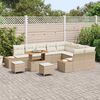 vidaXL Havesofa S&aelig;t 12 pcs Beige polyrattan