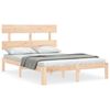 vidaXL sengeramme uden madras 140x190 cm massivt fyrretr&aelig;